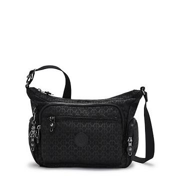 Kipling Gabbie Small Printed Crossbody Táska Fekete | HU 1147XY